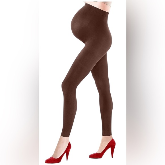 Spanx New NWT Marvelous Mama Assets Maternity Ankle Brown Leggings Size 3 - Picture 1 of 5